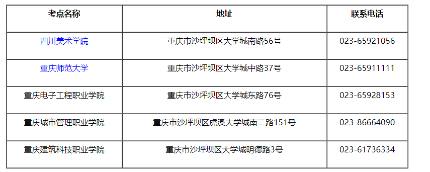 考試安排