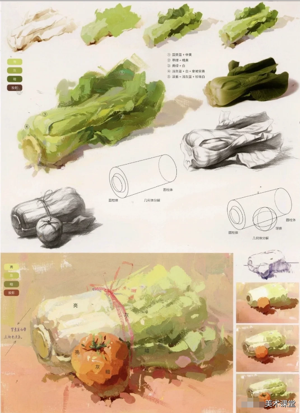 蔬菜水粉畫簡單畫法步驟介紹